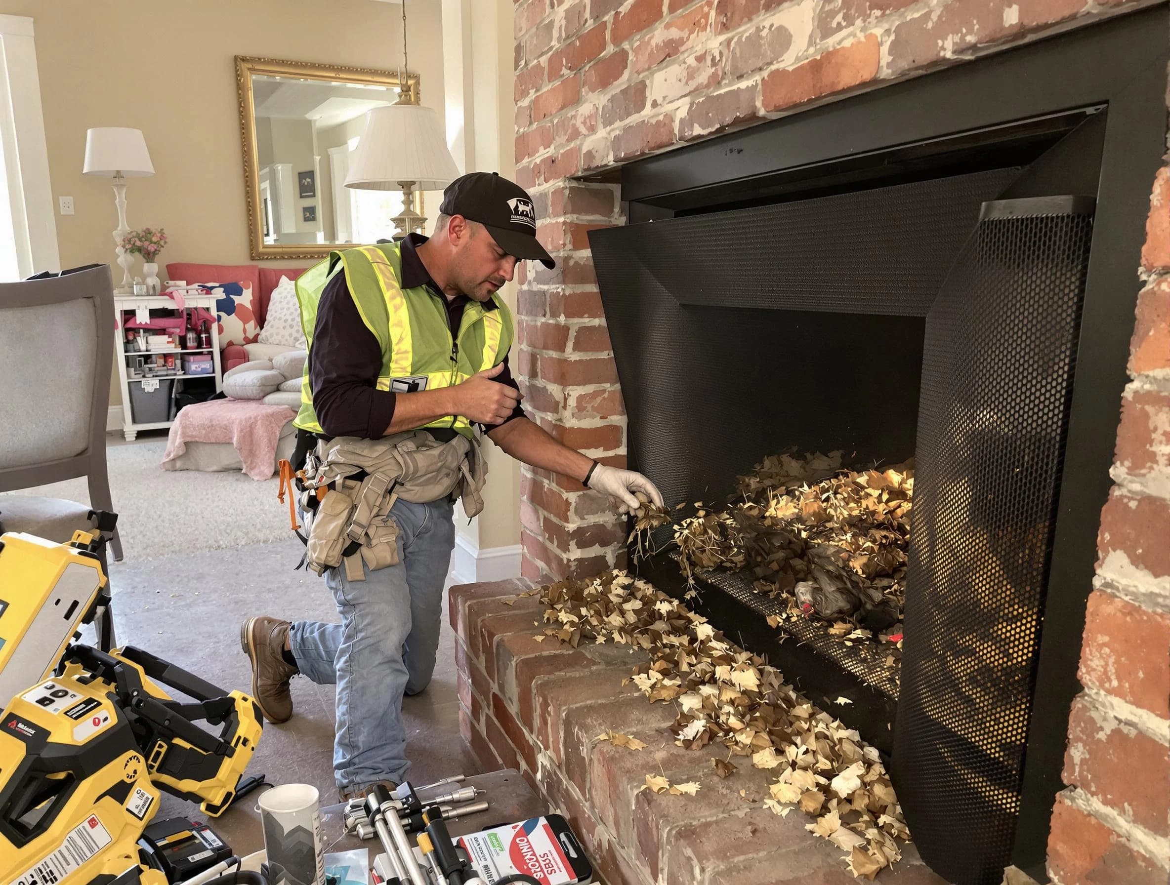 Safe screening installation by Natick Chimney Sweep in Natick, MA