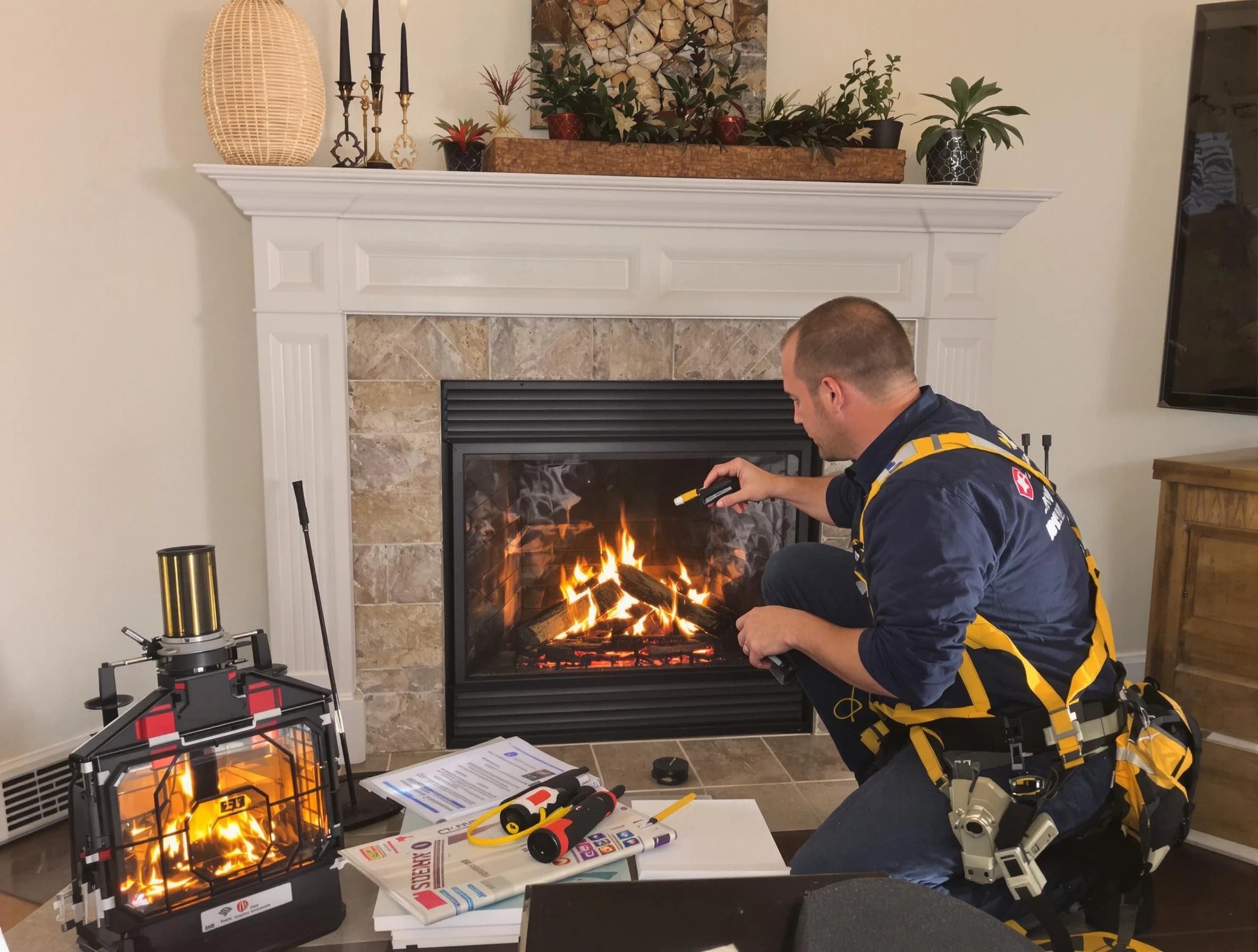 Safety-focused fireplace inspection by Natick Chimney Sweep in Natick, MA