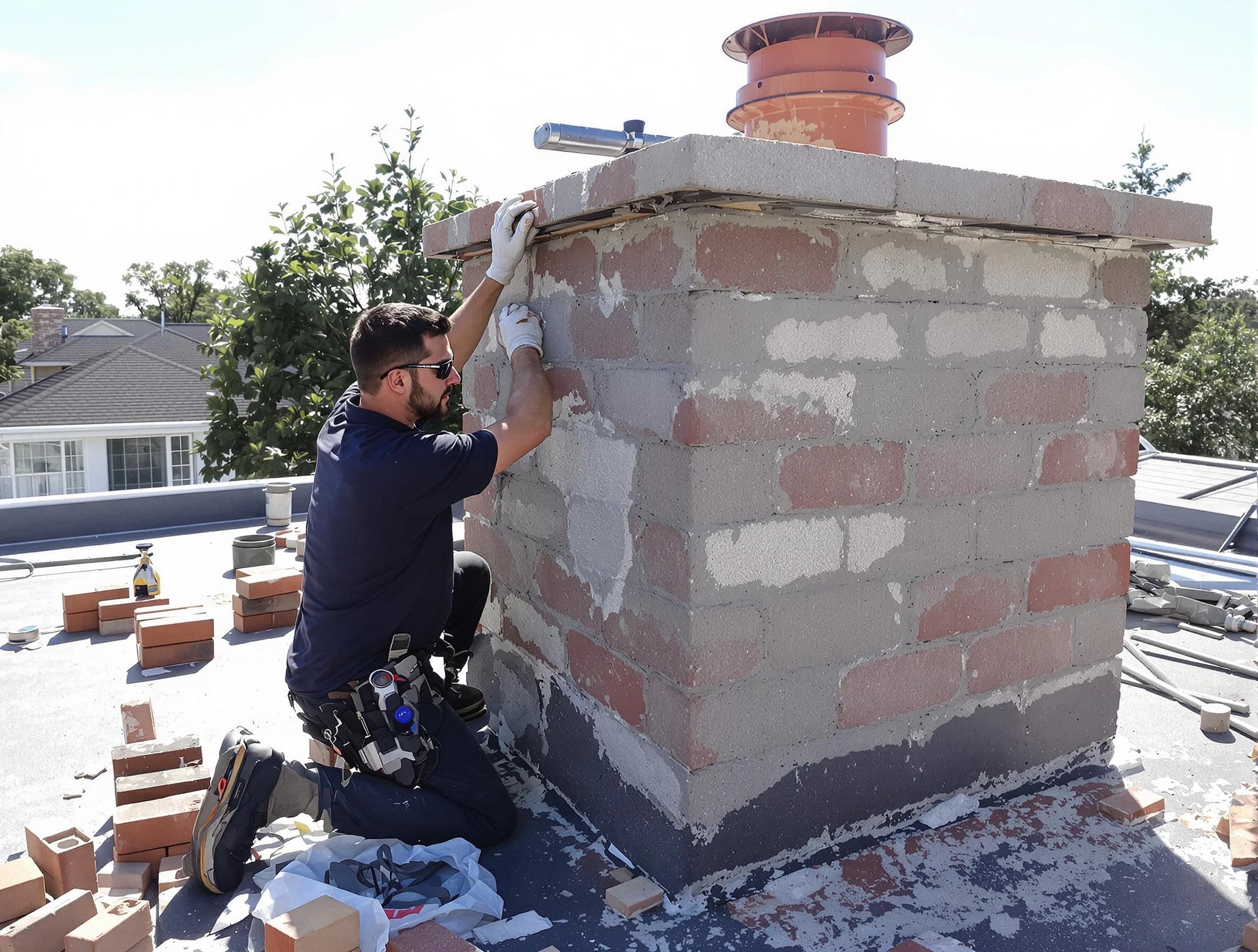 Advanced chimney repair process by Natick Chimney Sweep in Natick, MA