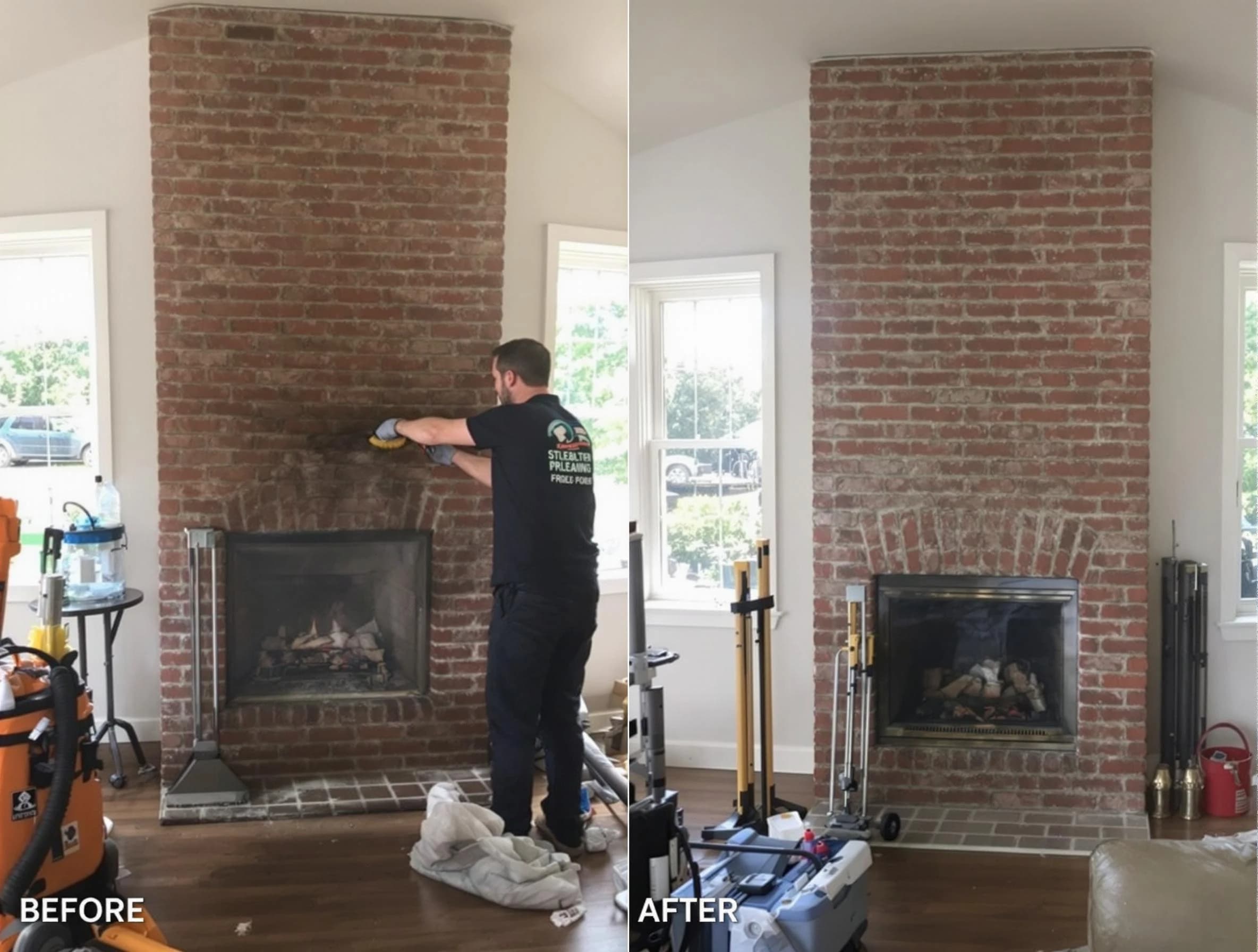 Finished chimney sweeping service by Natick Chimney Sweep in Natick, MA