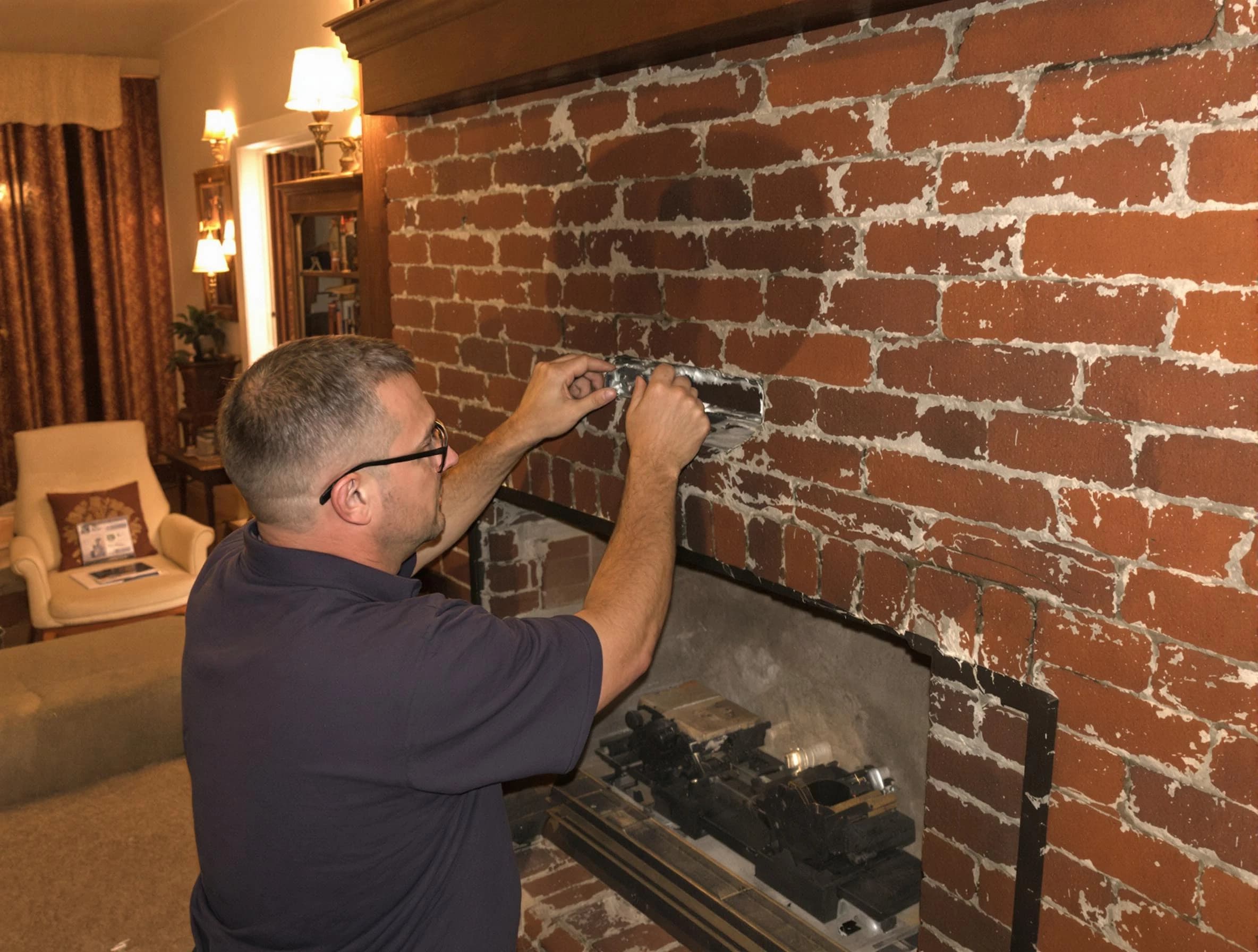 Natick Chimney Sweep expert fixing a fireplace in Natick, MA