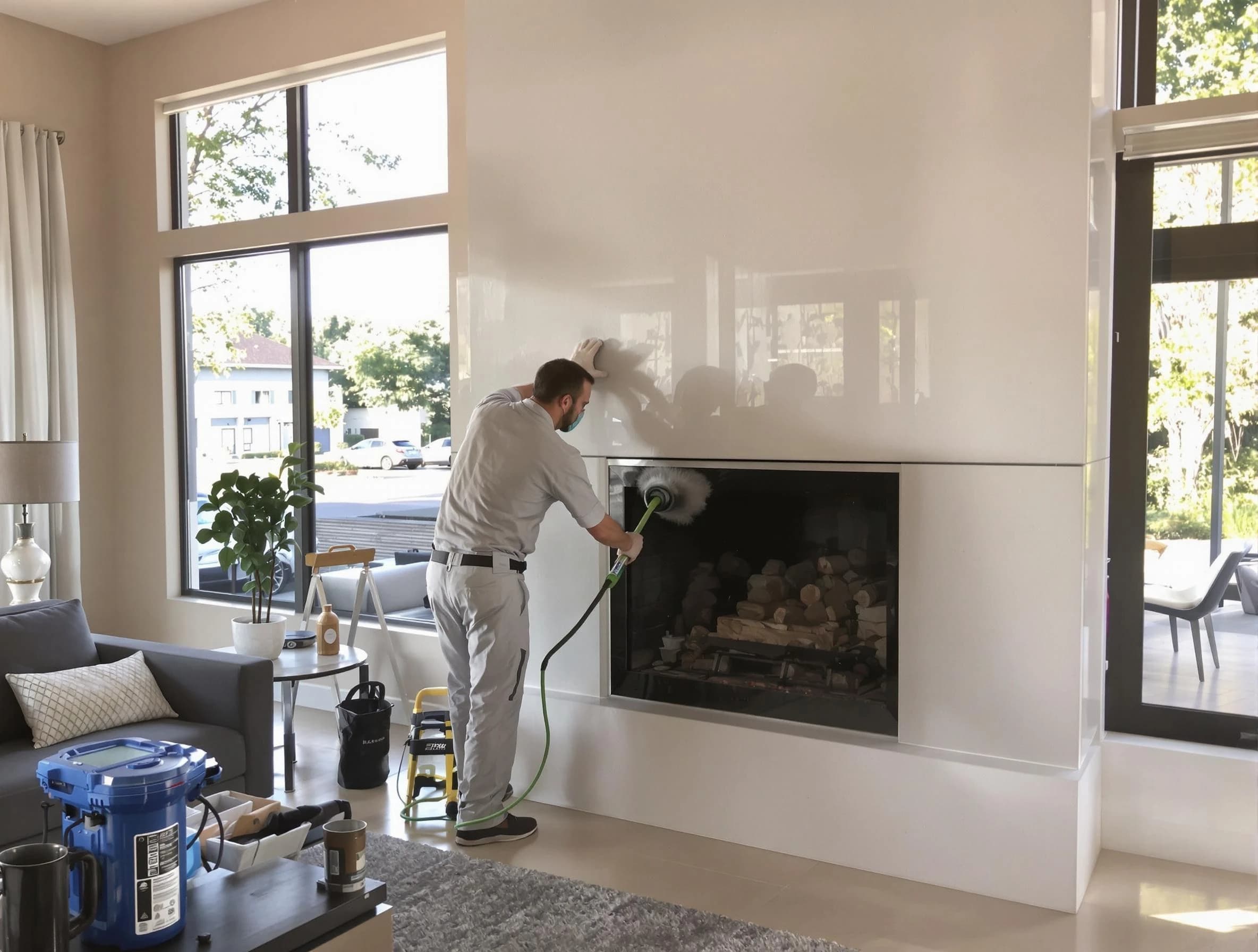 Natick Chimney Sweep performing thorough soot removal in Natick, MA