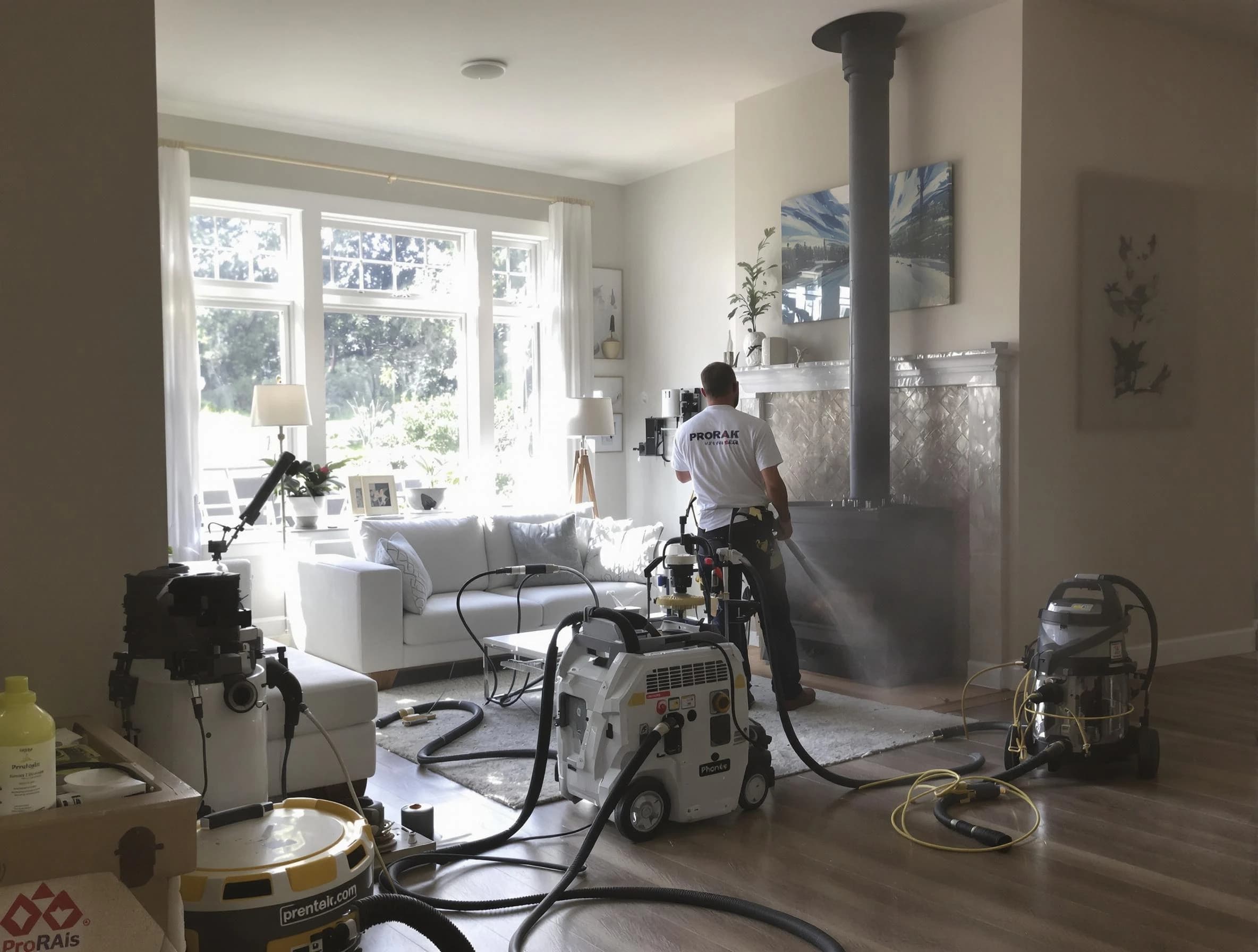 Soot removal service by Natick Chimney Sweep for a fireplace in Natick, MA