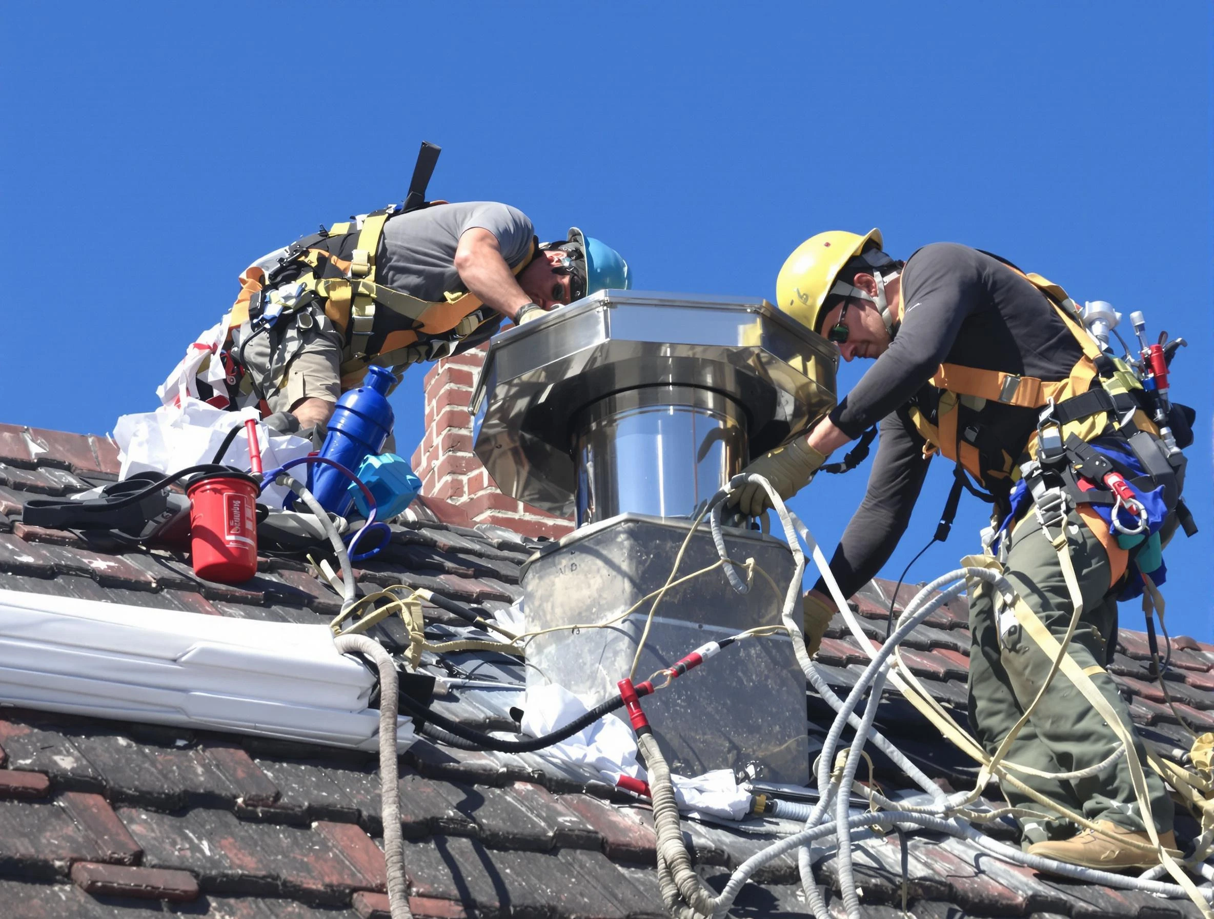 Protective chimney cap installed by Natick Chimney Sweep in Natick, MA